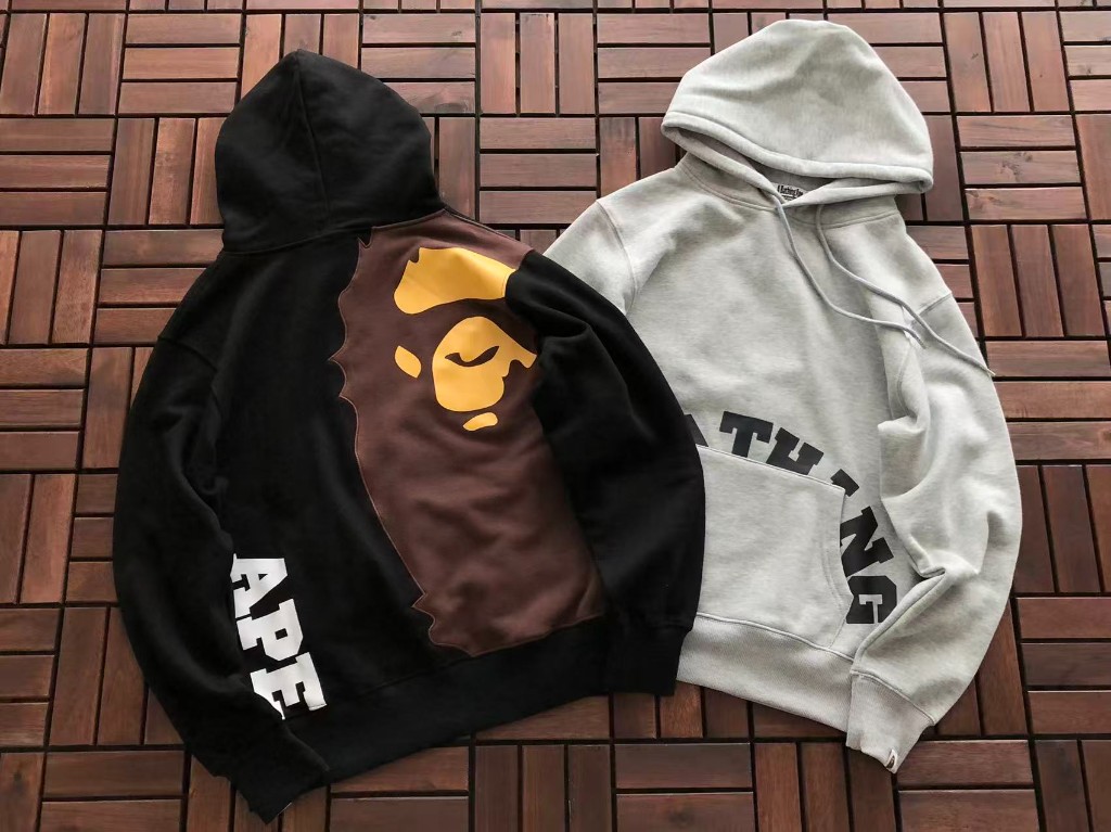 BAPE hoodies — zip, pullover, and shark full-zips